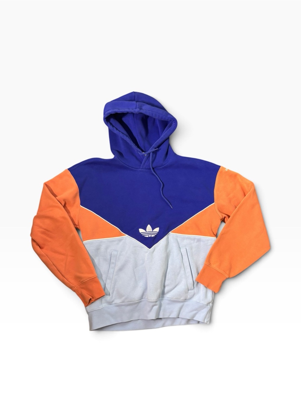 adidas Adicolor Next Colorado Tri-Panel Hoodie in Blue, Orange & Lt Blue